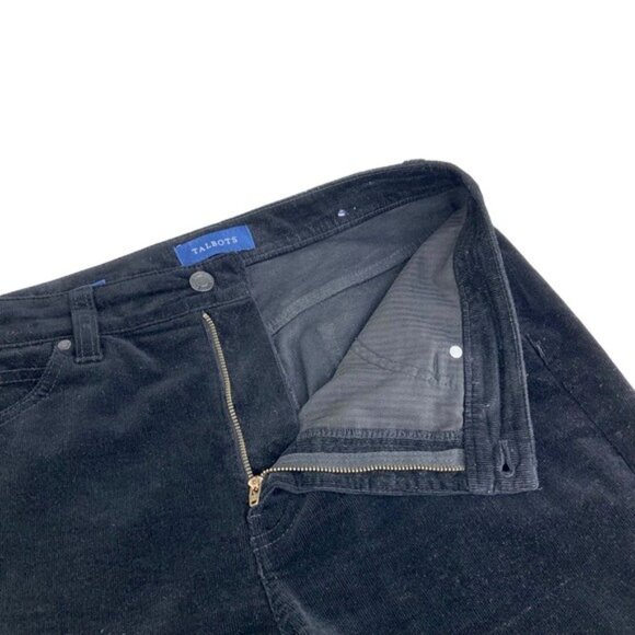 Talbots Black Corduroy High Waisted Straight Leg Pants - Picture 5 of 6